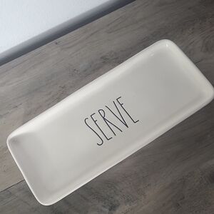 Rae Dunn Cream Rectangular Platter